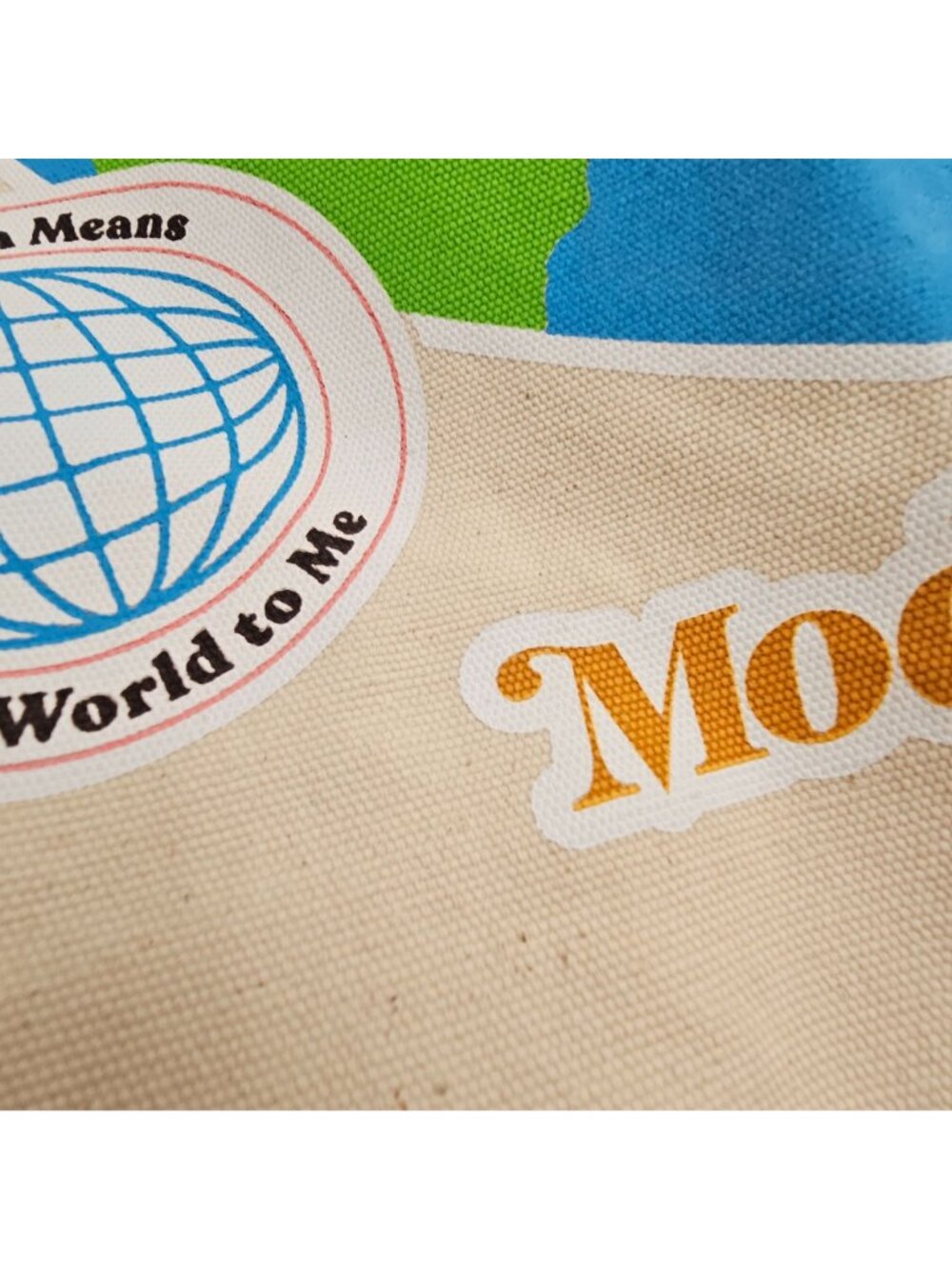 ModCloth Tote Bag Cream Home Sweet Home Earth Day 100% Cotton Packable Travel - Picture 16 of 16